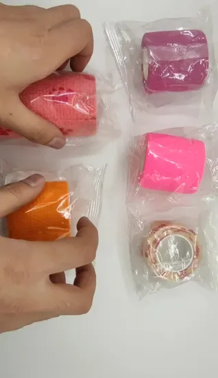 Medical Dressing Nonwoven Self Adhesive Vet Wrap Cohesive Colourful Elastic Bandage